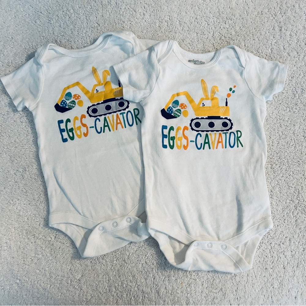Twin Boy Set - Easter Onesies
